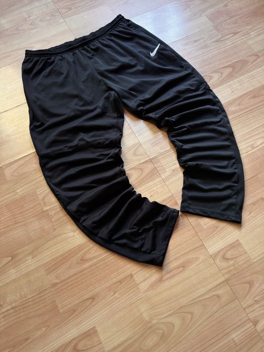 Pantaloni track pants joggers soccer training Nike Dri-fit poliester black side logo embroidery