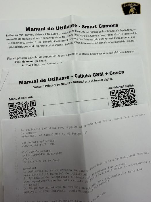 Kit complet de copiat, casca japoneza+cutiuta GSM