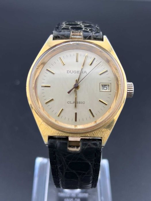 Ceas Dugena Classic Vintage Mecanic – Dată – Stare Foarte Bună