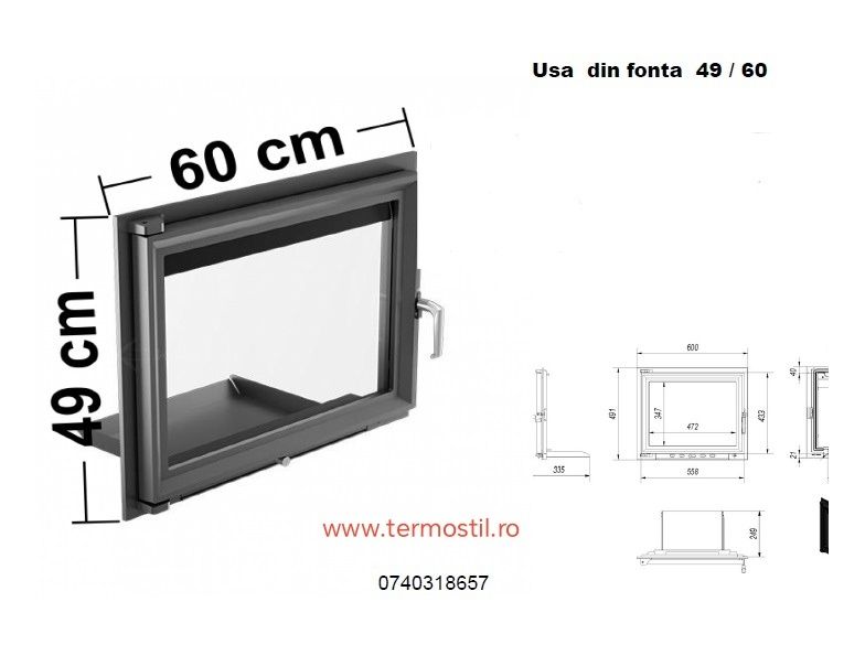 UȘĂ din Fonta pentru Șeminee - Sobe