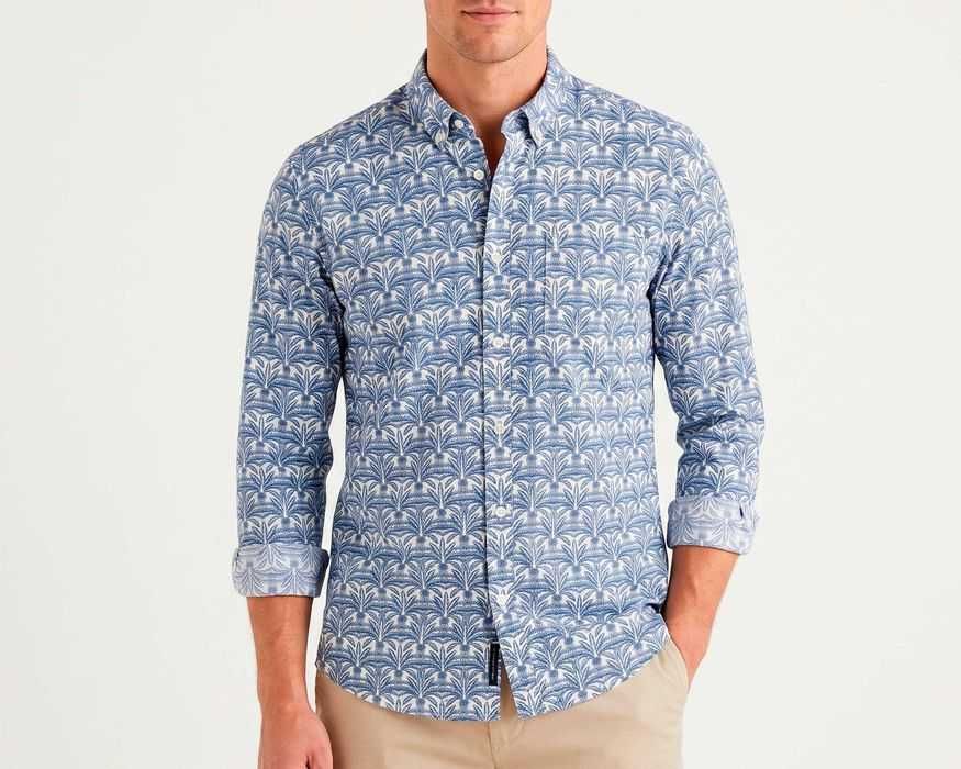Scotch Soda Palm Оригинална мъжка риза с дълъг ръкав размер L