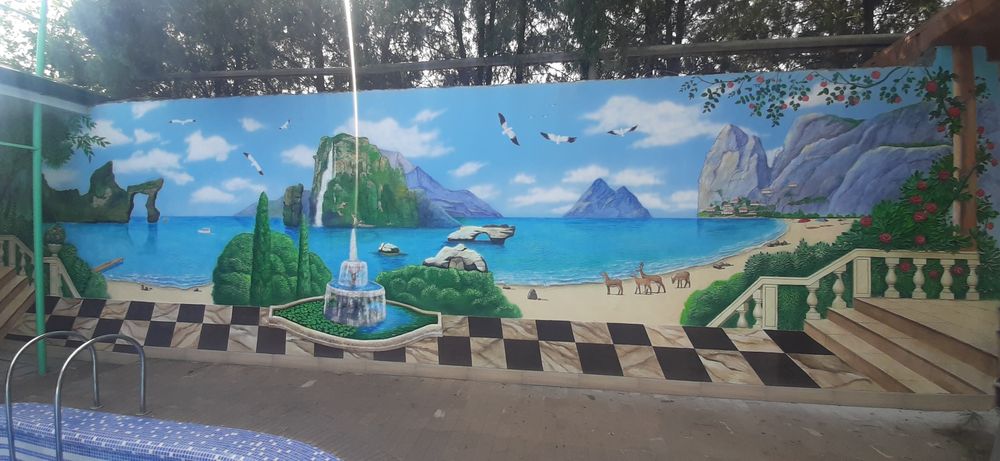 Rassom...Художник...Рассом...Борельеф.Роспись.Devorga rasm chizish.