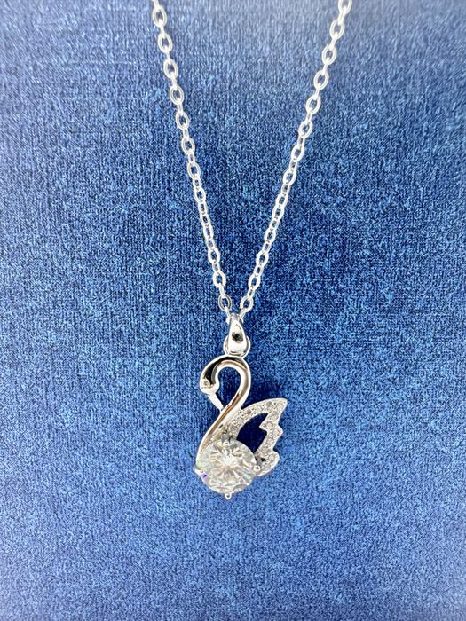 Сребърно колие с мойсанит (Диамант) 1 карат