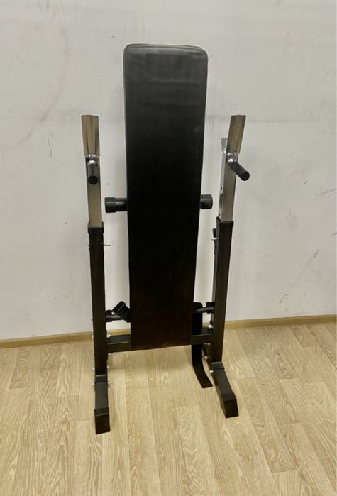 Set sala Banca piept+haltera gantere cu bari otel crom si piulite, noi