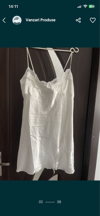 Set Halat si Rochie de noapte Bride marime L