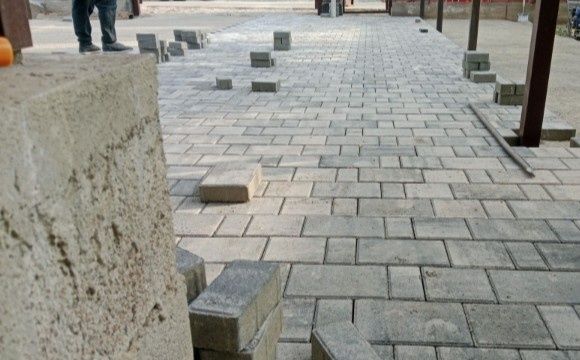 Укладка брусчатки