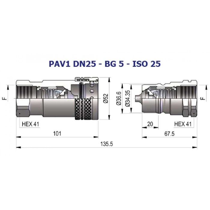 Хидравлична бърза връзка серия PAV1