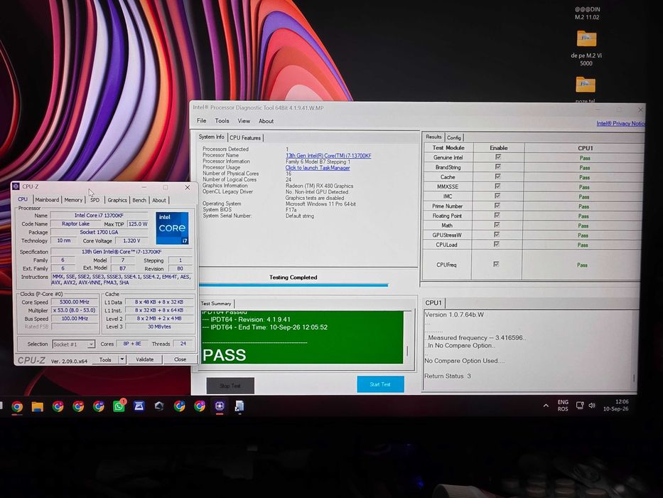 Procesor  i7 13700KF, 16 core 24 thread-uri, turbo 5.4GHz, Socket 1700