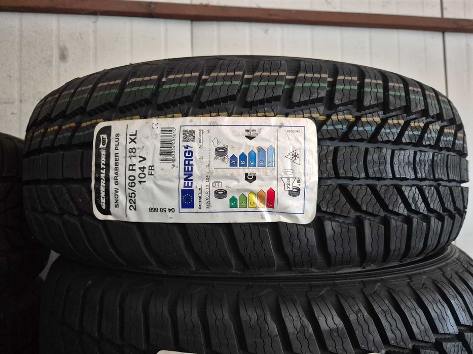 4 Anvelope M+S IARNA - 225/60/18 104V XL FR - General Snow Grabber PLUS - NOU - DOT 2022 !