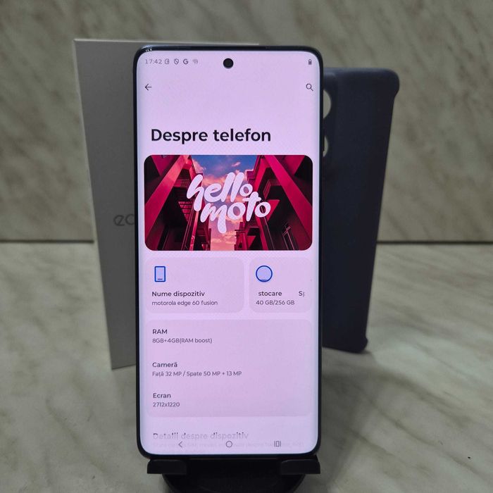 Telefon Motorola edge 60 FUSION Gri nou la cutie  256/8gb Zeus Amanet Rahova 35147