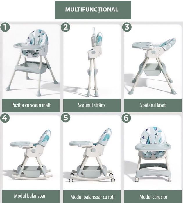 Scaun de Masa Pliabil cu Spatar reglabil KinderVIBE®,