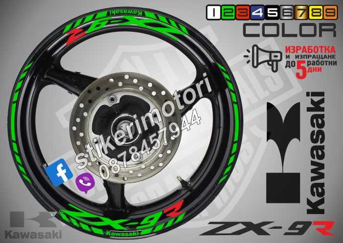 Кантове и надписи за джанти Kawasaki Ninja Versus ZX-R ER-F ER-N ZR-S
