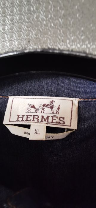 Hermes ветровка-рубашка  мужская