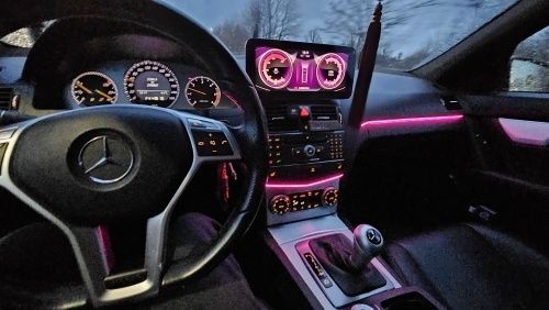 Lumini ambientale auto dinamice, acrilice, 18 piese cu aplicatie