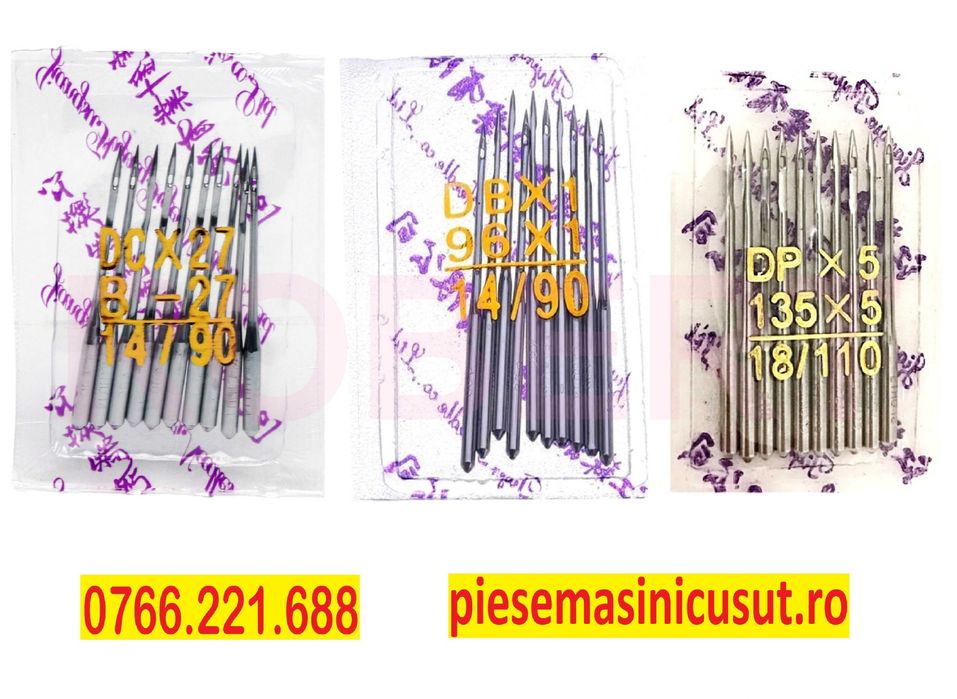 Ace pt masina cusut industriala liniara triploc DBx1  DPX5  DCx27  B27 (butuc subtire, butuc gros); si pt masini casnice HAx1