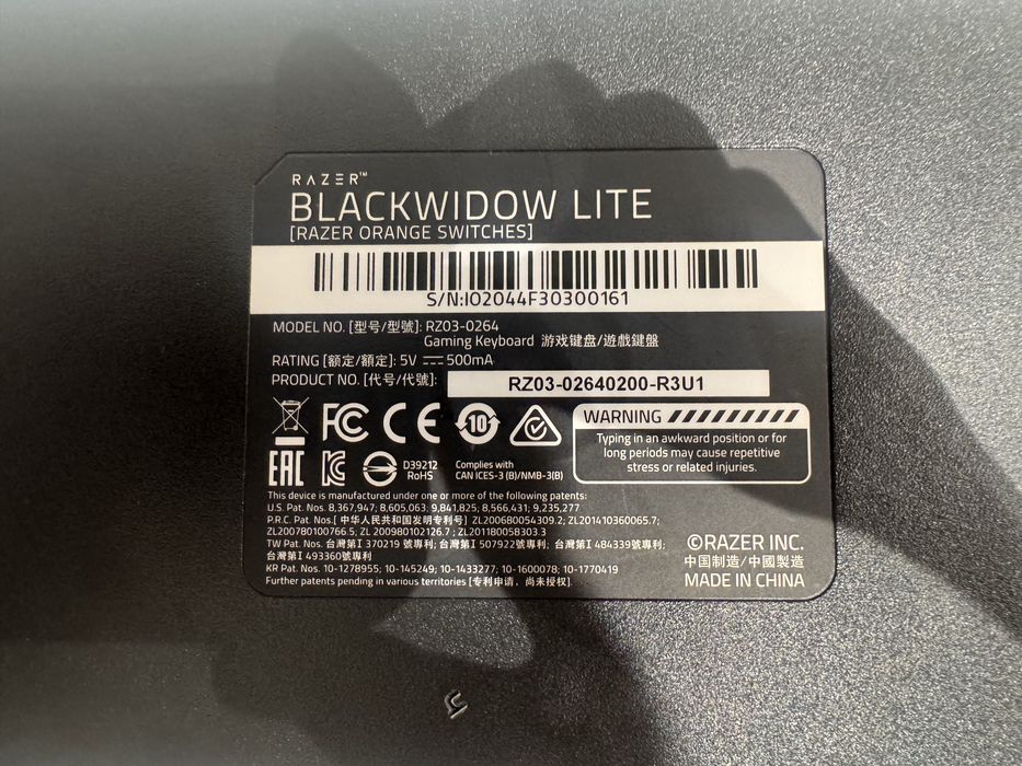 razer blackwidow lite