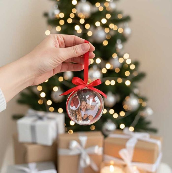 Коледни топки със снимка по поръчка – персонален подарък