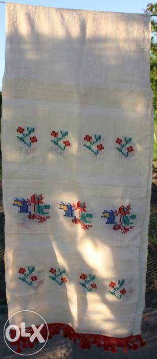 Stergare traditionale romanesti din in si borangic 3m, anii '50