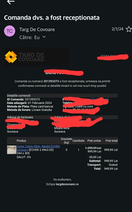 Covor Calvin Klein 240×305 cm