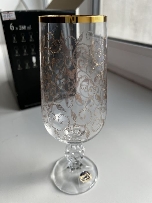 Чешский хрусталь Bohemia Crystall в золоте шикарный