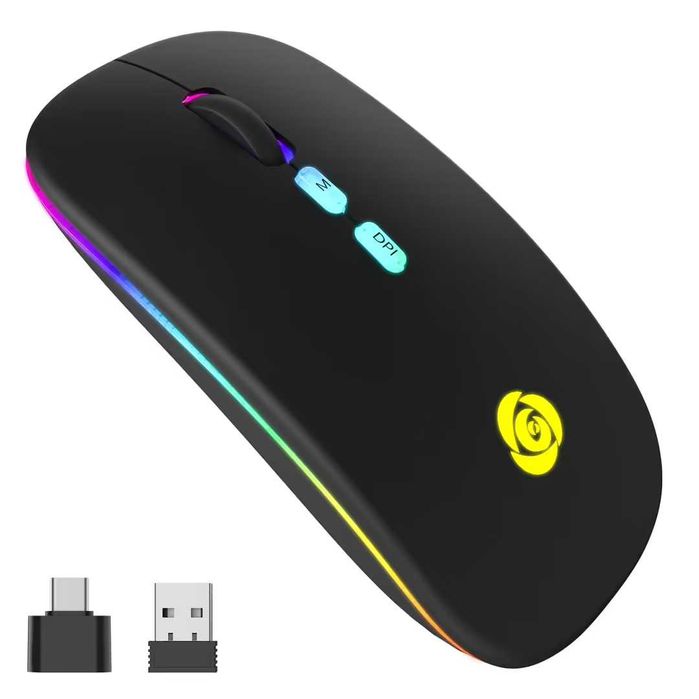 Wireless Mouse Bluetooth 2.4GHz USB Receiver