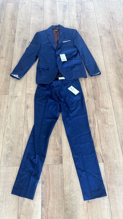 Costum barbatesc Pier One, marime 48/M, culoare bleu navy, NOU