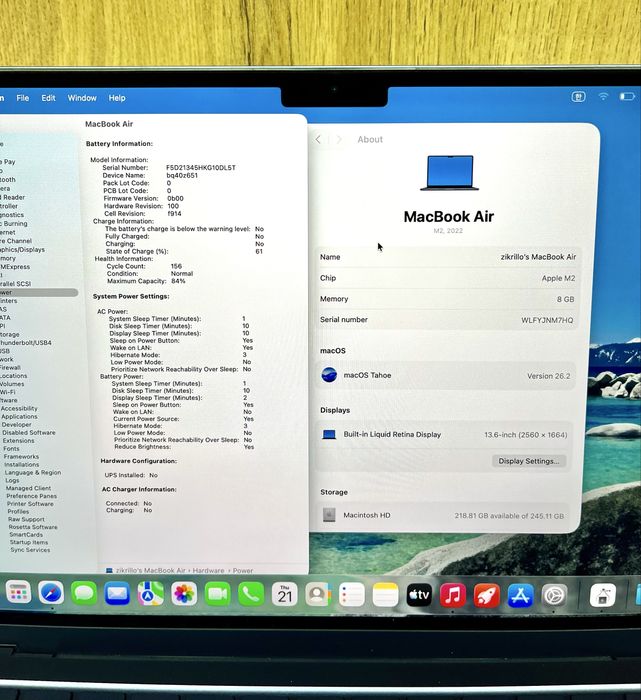 MacBook Air M2 Midnight 8/256- Yangi noutbuk ( Макбук - Ноутбук )