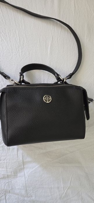 Чёрная сумка из эко кожи