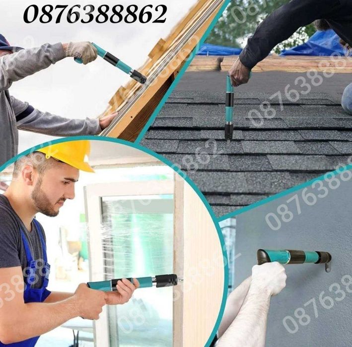 ПРОМО! Ръчен Пистолет за Пирони в куфар с 50 пирона и консумативи