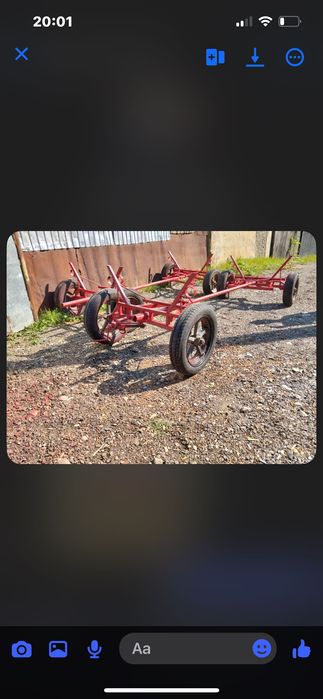 Vând căruță nouă nouță 13 fată 16 spate roțile sunt pe aer