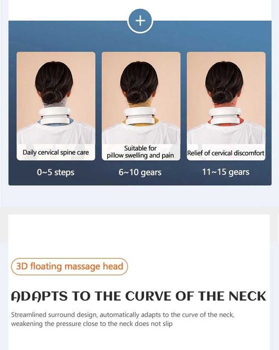 Aparat masaj zona cervicala(gat)-infrarosii+masaj+impulsuri