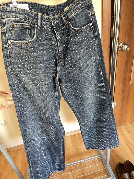 Дънки с камъни Zara М размер