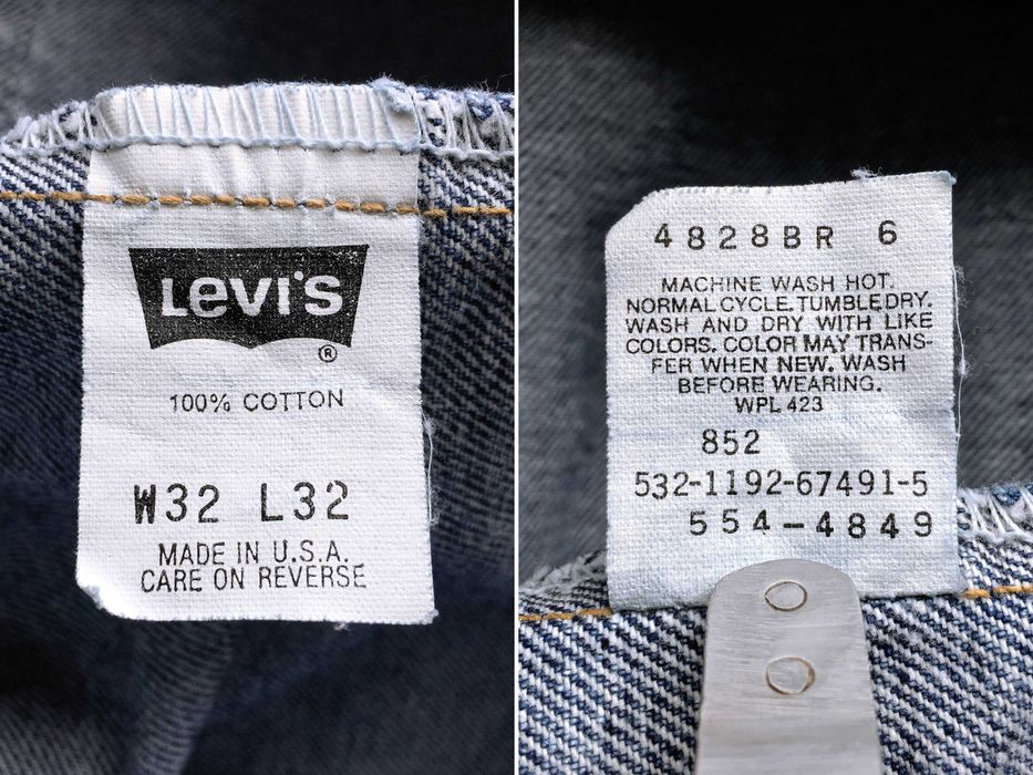 VINTAGE 1992 Made in U.S.A. LEVI'S® 554™XX Relaxed Fit Jeans — W32 L32