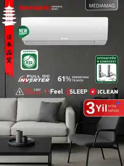 Avalon 12BE Brugge inverter konditsioneri SHIVAKI Qarshi Shaharida