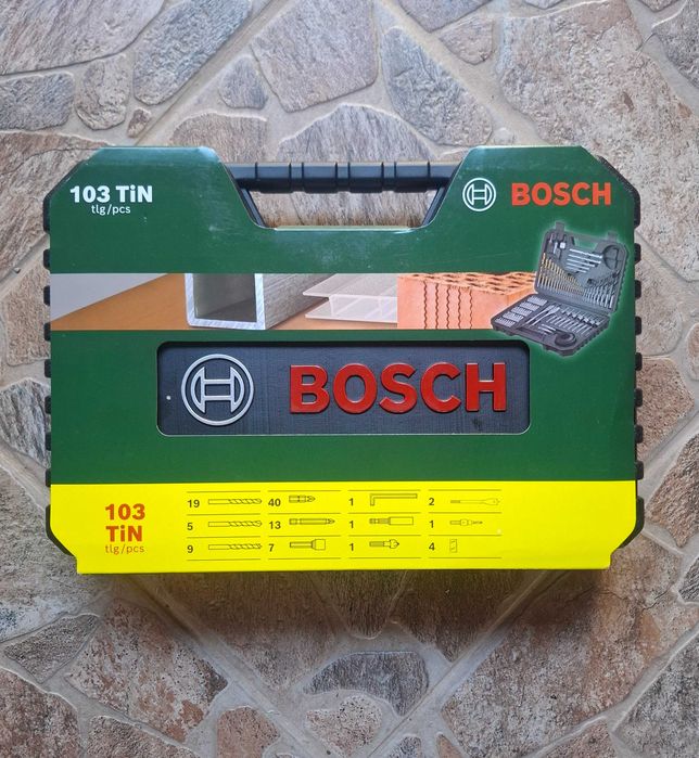 Bosch V-Line Titanium,комплект битове и свредла 103 части