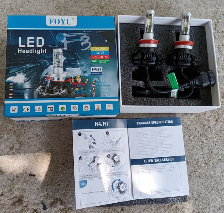 Becuri led pentru faruri, H4 și H11
