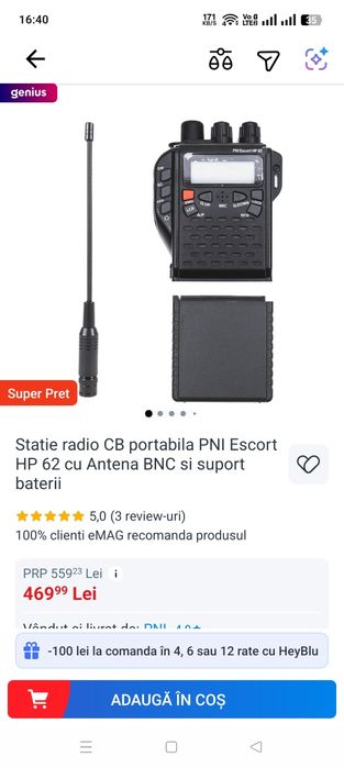 Cb radio portabila