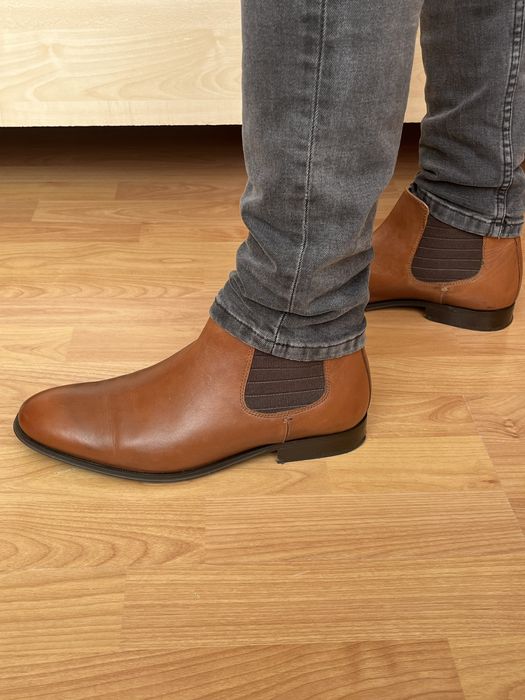 Pat Calvin Боти обувки зимни естествена кожа / обувки естествена кожа