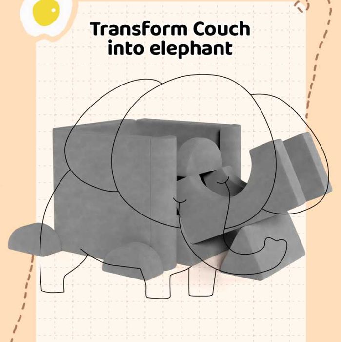 Модулен детски диван за игра / 14 части