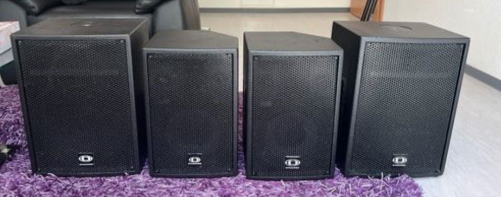 стъпало ZECK 2x380 и тонколони dinacord little max