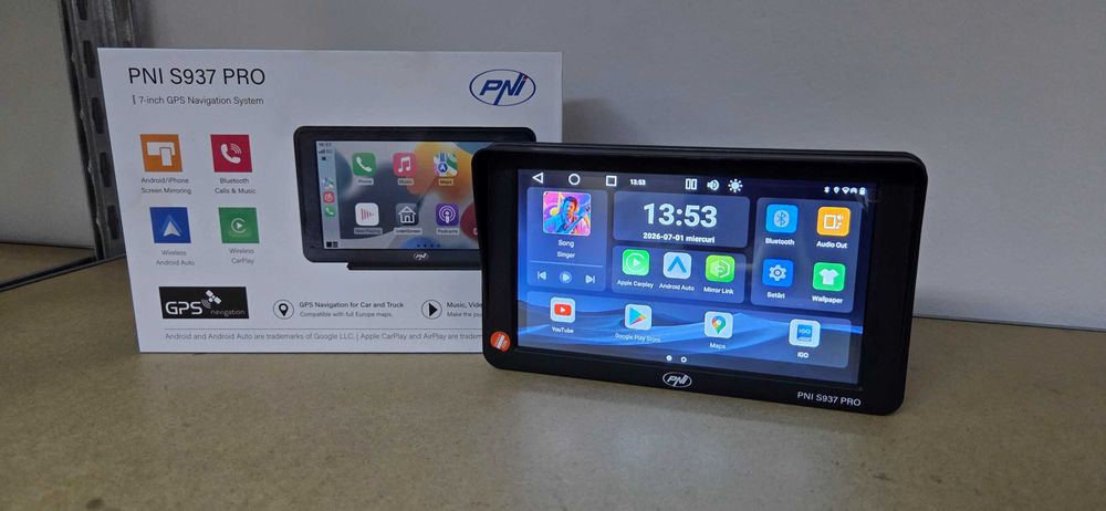 GPS Tableta PNI S937 PRO Nou Europa 2026 iGO Primo Camion / Auto Android