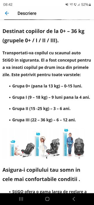 Scaun auto rotativ 360'