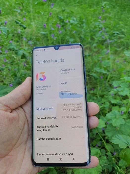 Mi note 10lite 6+2/128gb ideal