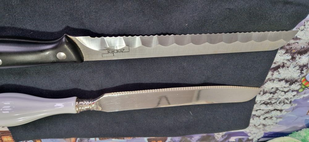 Cuțit Zepter, Cuțit tort placat cu argint