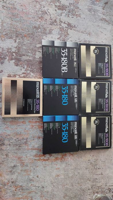 Кассеты  катушки Maxell  BASF  бобины  наб адаптеры Akai