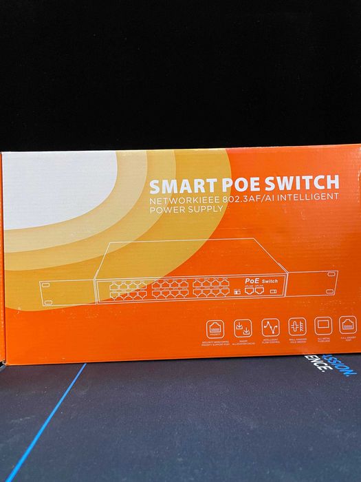 16-портов PoE Gigabit Smart Коммутатор Switch