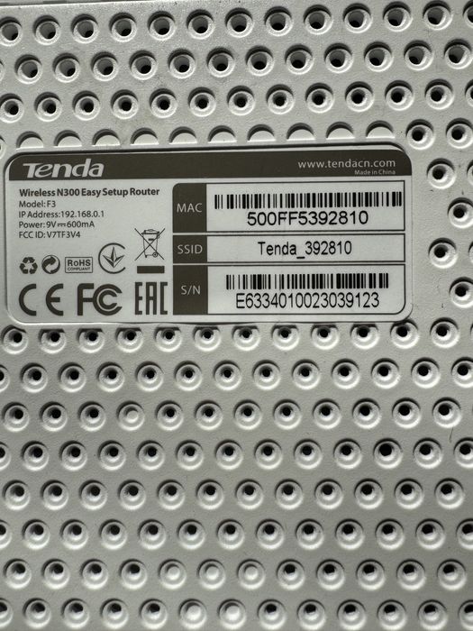 Tenda F3 300Mbps 3x5dBi WiFi