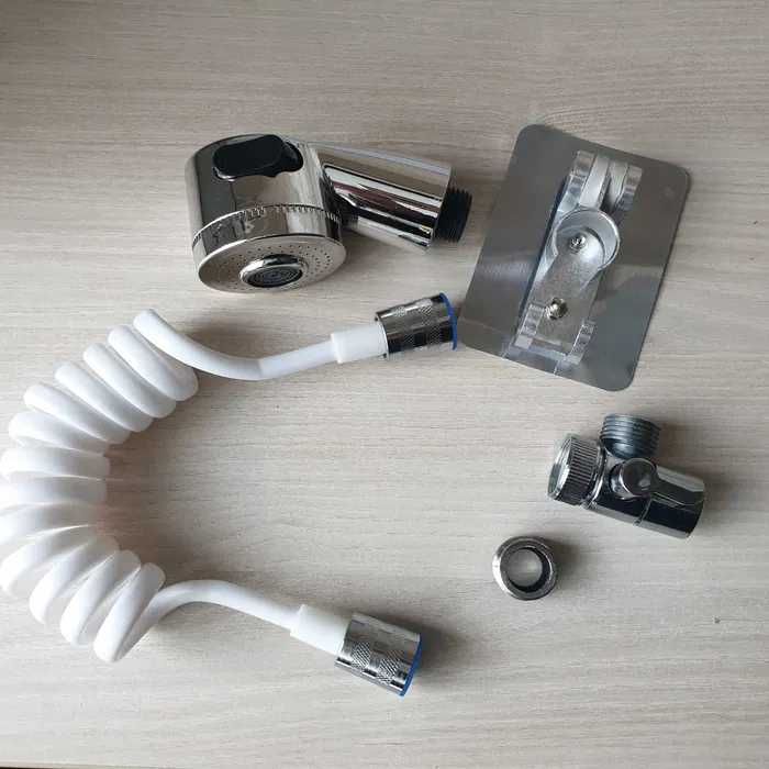 Душ удължител EDAR, Бърз монтаж, Лесно измиване,Гъвкав маркуч,Сребрист