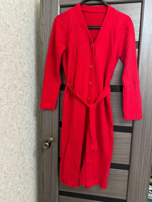Рубашка и Кардиган красный