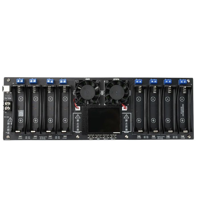 Tester digital pentru acumulatori 18650 celule litiu ion 8 canale